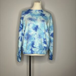 PINK- Blue Tie Dye Crewneck